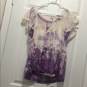 Banana Republic flutter sleeve blouse